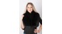 Black fox fur collar - neck warmer